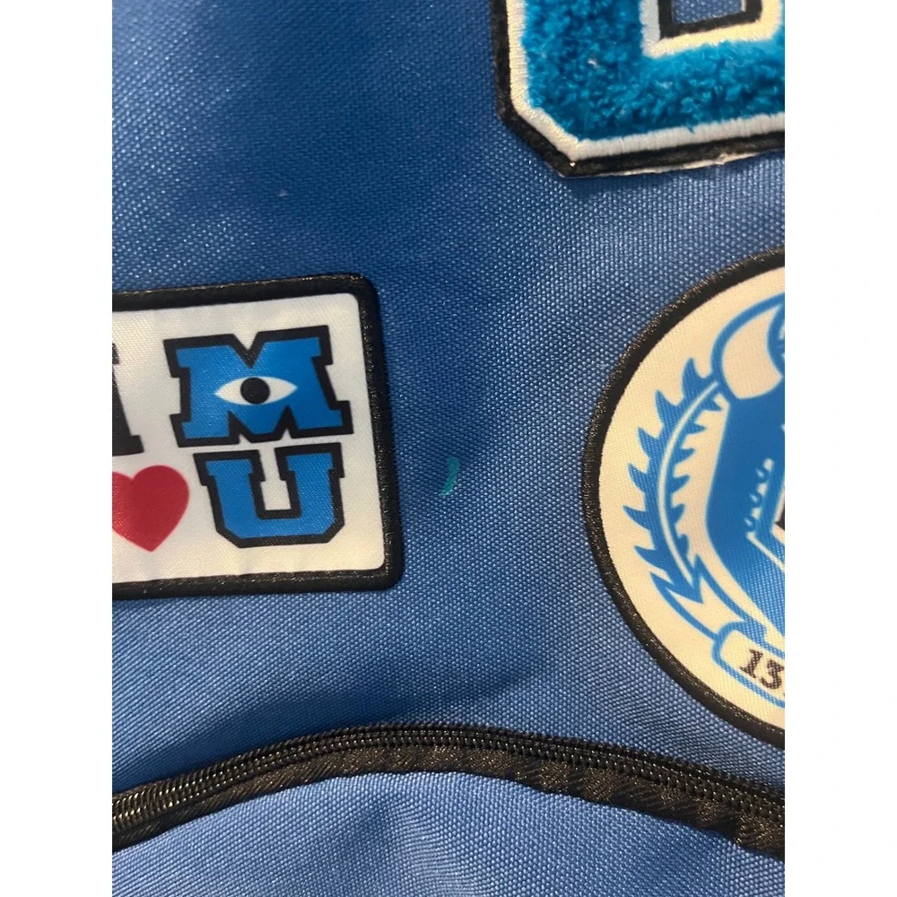 Disney Pixar Monsters University MU Blue Patch Backpack Oozma Kappa OK Bag